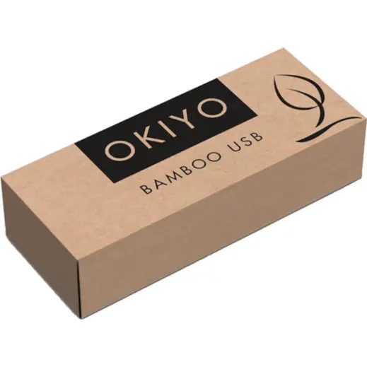 Okiyo Benkyou Bamboo Flash Drive Keyholder - 8GB Gift Box